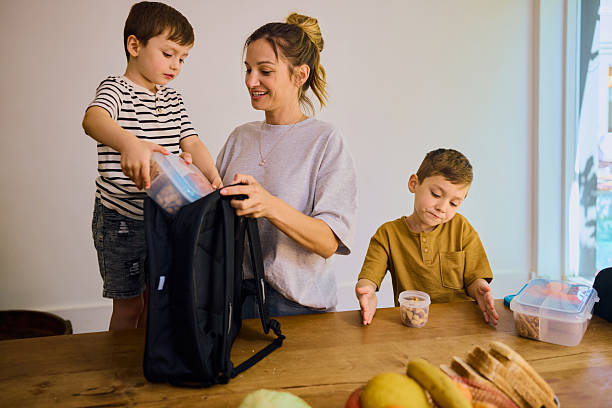 istock Mother preparing lunchboxes for children in kitchen 2209231457