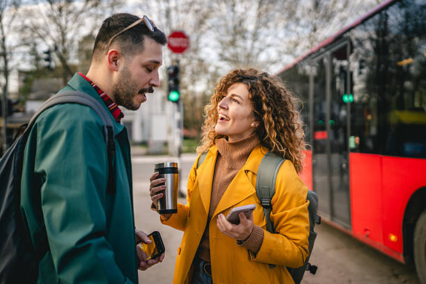 istock couple use mobile phone for directions and navigation to explore city 2209235046