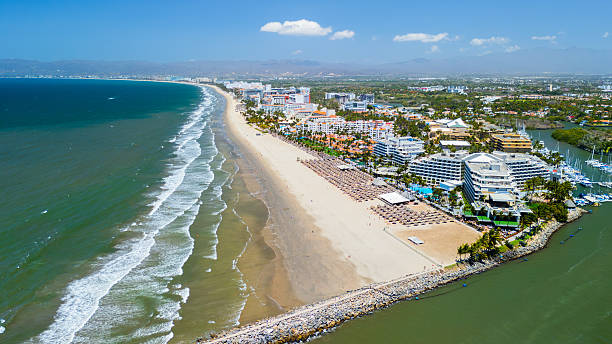 Nuevo vallarta beach embraces the riviera nayarit coastline in mexico stock photo
