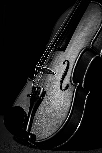 istock Violin, beautiful old violin in a black and white image, selective focus. 2209243643