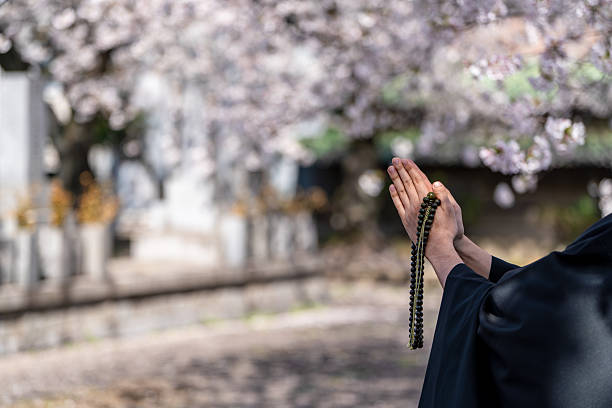 istock An image of a tree funeral held by a monk 2209261072