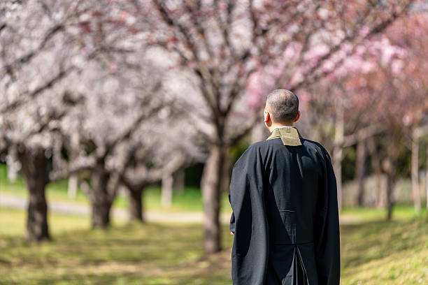 istock An image of a tree funeral held by a monk 2209261093