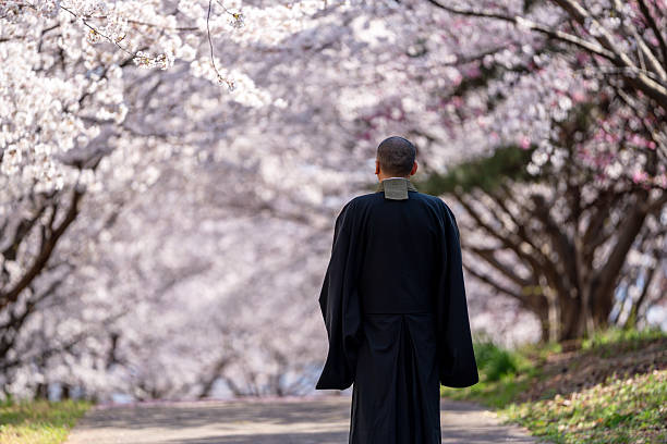 istock An image of a tree funeral held by a monk 2209261094