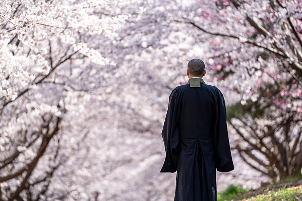 istock An image of a tree funeral held by a monk 2209261100