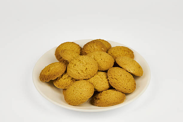 istock A plate of cookies is sitting on a white background 2209261994