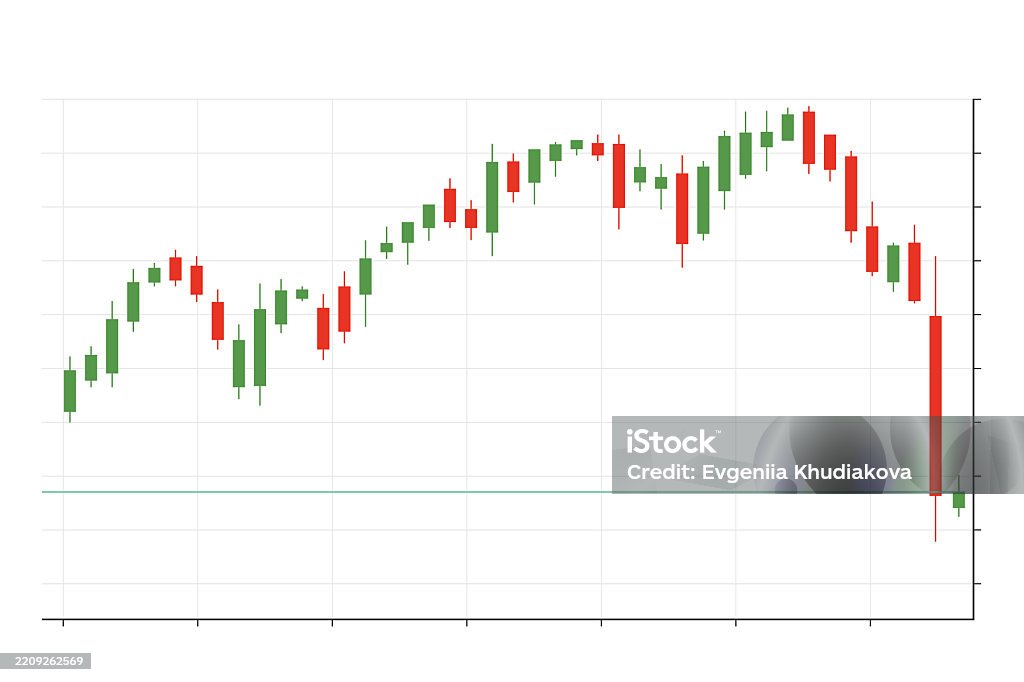 Graph Representing Stock Stock Exchange Graph Vector Illustration Stock Market Candlestick Chart ...