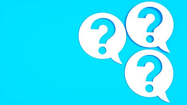 istock White question mark speech bubbles on blue background, symbolizing inquiry and curiosity 2209264089
