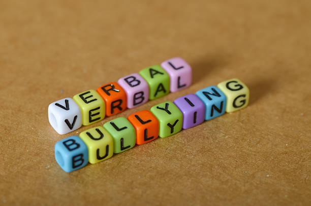 istock cube-shaped beads, spelling out the words VERBAL and BULLYING. 2209268620