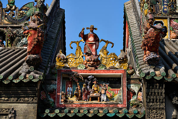 The Lime Plaster Reliefs at The Chen Clan Ancestral Hall in Guangzhou, a masterpiece of Lingnan (southern Chinese) architecture, are one of the most remarkable features of this historic site. Dating back to the late Qing Dynasty (1894), these intricate sculptures adorn the rooftops, eaves, gables, and doorways of the ancestral hall, showcasing the pinnacle of traditional Cantonese craftsmanship.Crafted from a durable mixture of ‌lime, clay, straw, and crushed shells‌, the reliefs are molded into vivid three-dimensional scenes and patterns. Artisans employed techniques passed down through generations to create these works, which were then painted with ‌mineral-based pigments‌ to achieve their vibrant, long-lasting colors. The themes of the reliefs reflect ‌traditional Chinese culture‌ and ‌Lingnan regional identity‌, These designs not only beautify the architecture but also convey moral teachings and blessings for the clan’s descendants.Beyond their artistic value, the reliefs also serve a practical purpose: their raised structures help ‌protect the building from moisture‌ and sunlight, demonstrating the ingenuity of Lingnan architectural design.Recognized as a ‌National Intangible Cultural Heritage‌, these reliefs embody the fusion of art, philosophy, and craftsmanship in late imperial China. Today, they remain a testament to Guangzhou’s cultural legacy, attracting visitors worldwide to marvel at their intricate beauty and symbolic depth.