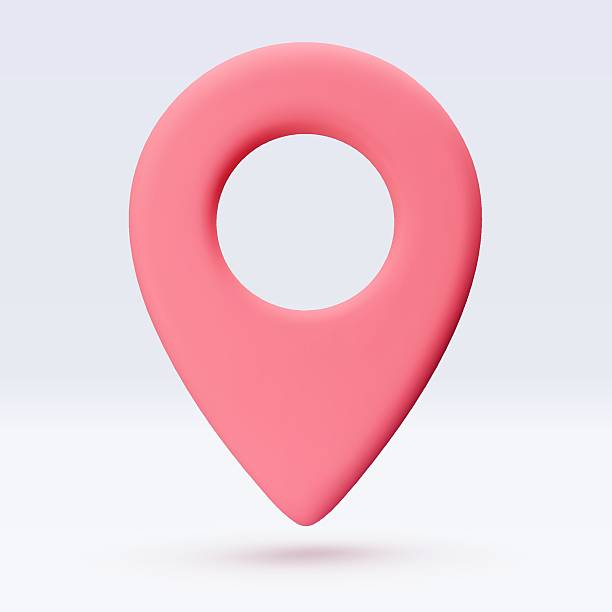 istock Red location pointer, placemark, marker of map, navigation pin sign. 3d GPS icon with shadow. Sign for searching on map direction. Vector render illustration isolated on white background 2209269892