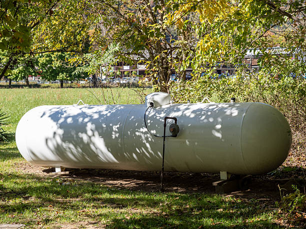 istock A white cylinder-shaped propane tank on a field in sunshine 2209270135