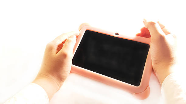 istock Office worker with tablet. Blank space template for modern design. Photo with white background 2209276617