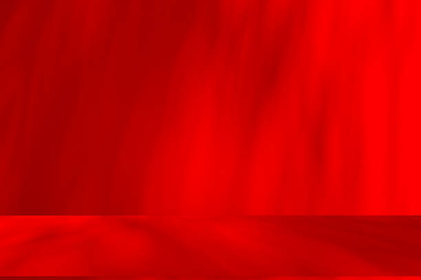 istock Wall interior background, studio and backdrops show products.with shadow from window color red . background for text insertion and presentation product 2209280881