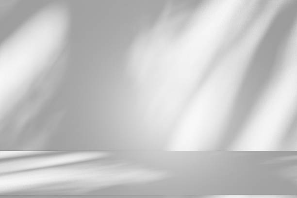 istock Wall interior background, studio and backdrops show products.with shadow from window color white . background for text insertion and presentation product 2209280886