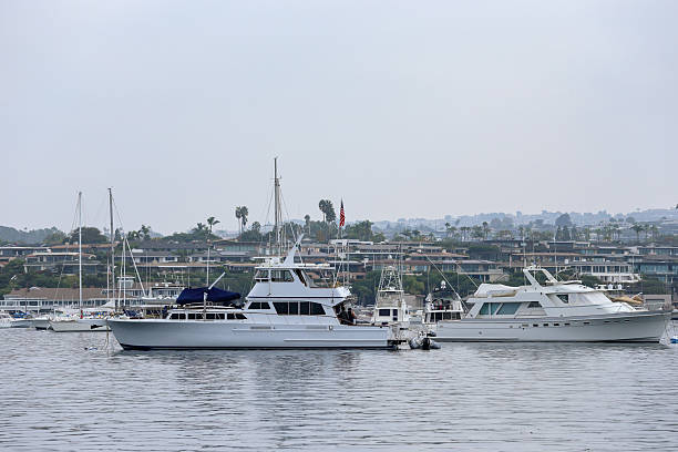 San Diego skyline along the coast, California