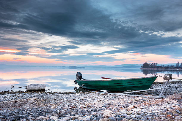 Fishing boat on the beach at Lake Constance