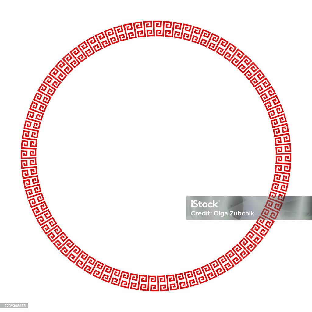 Tradition Asian Pattern On Round Frame Chinese Circle Pattern Circle ...