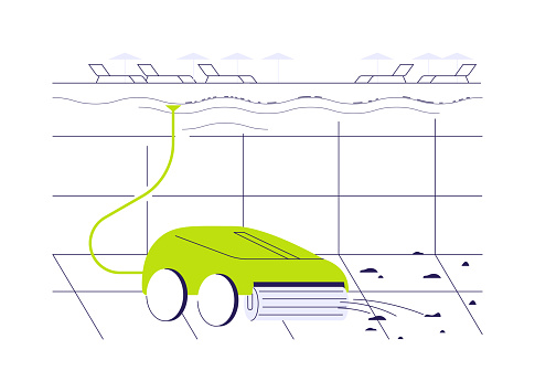 Pool Cleaner Vector Robotic Pool Cleaner Abstract Concept Vector Illustration Stock ...