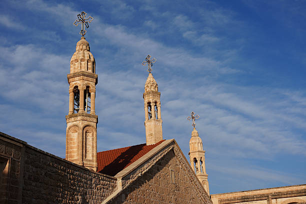 The bell towers of Monastery of Saint Gabriel in Mardin