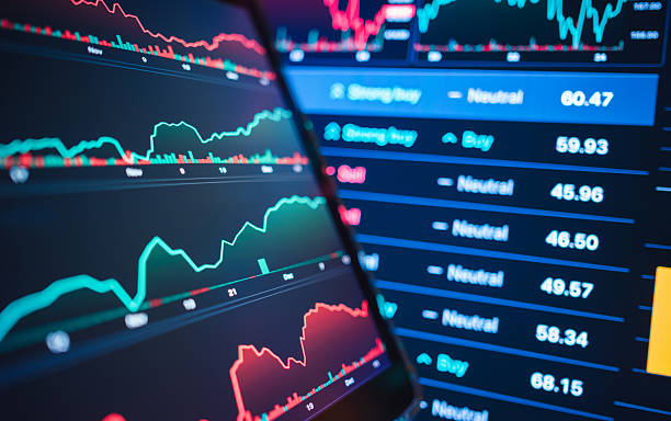 istock digital stock trading interface showing financial market indicators and volatility trends trading with AI/artificial intelligence 2209325700