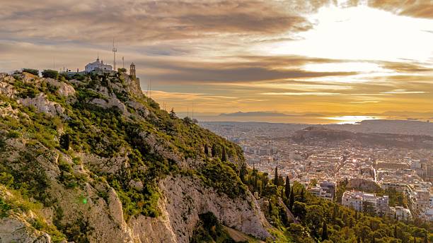 istock Lycabettus Hill Overlooking Athens at Sunset 2209327437