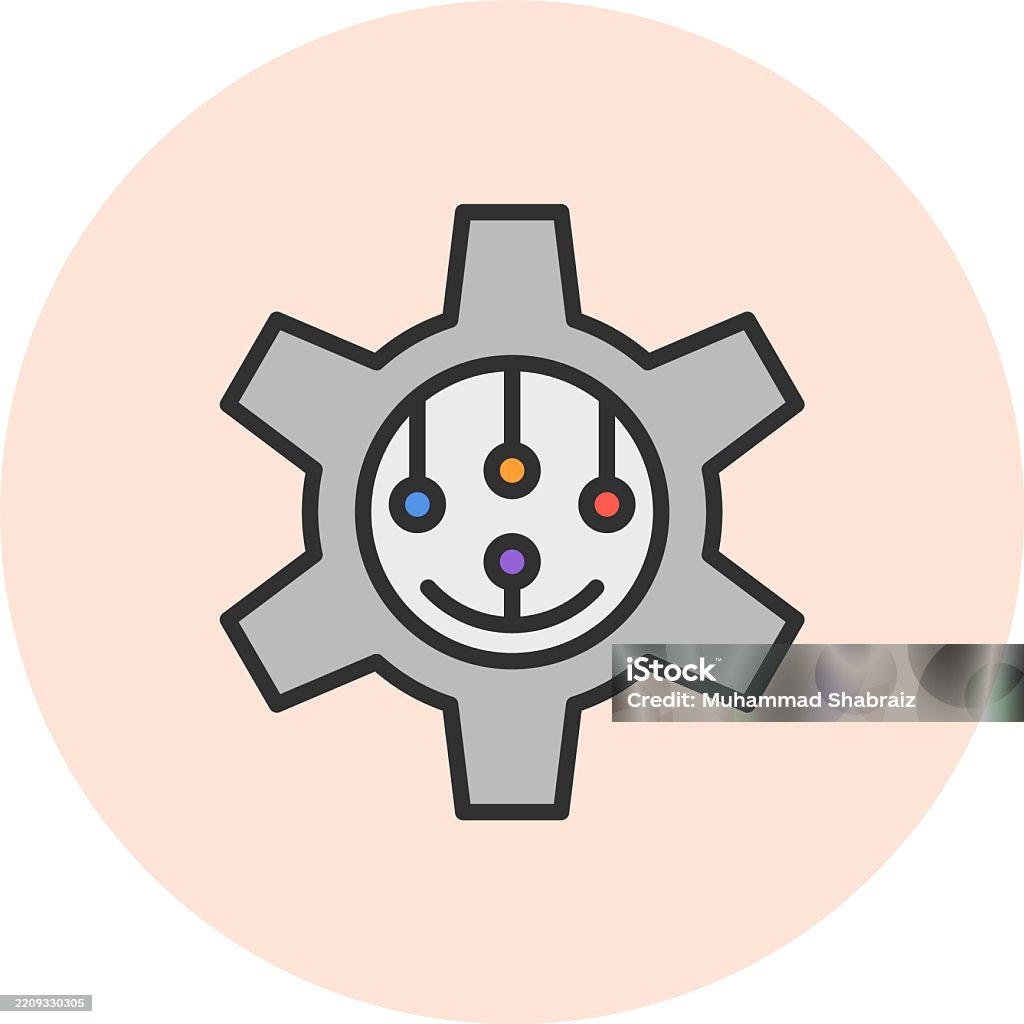 Setting Line Setting Line Filled Circle Stock Illustration - Download Image Now ...