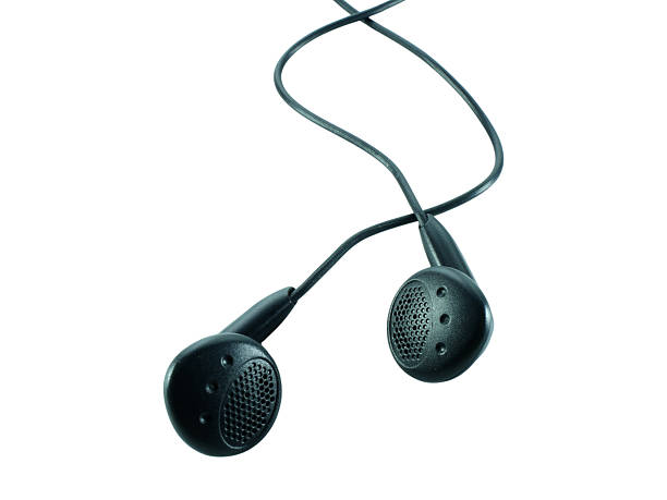istock Black headphones isolated on white background with clipping path.Electronic Connector.Selection focus. 2209332462