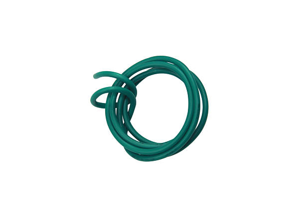 istock Green wire cable of usb and adapter isolated on white background with clipping path.Electronic Connector.Selection focus. 2209332480