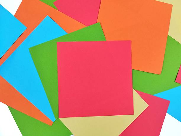 istock Top view of colourful blank note paper with space for text 2209333432