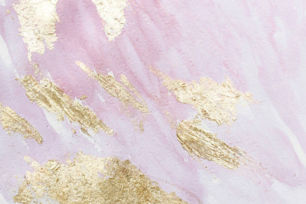 istock Glowing sparkles on pink watercolor background 2209340728