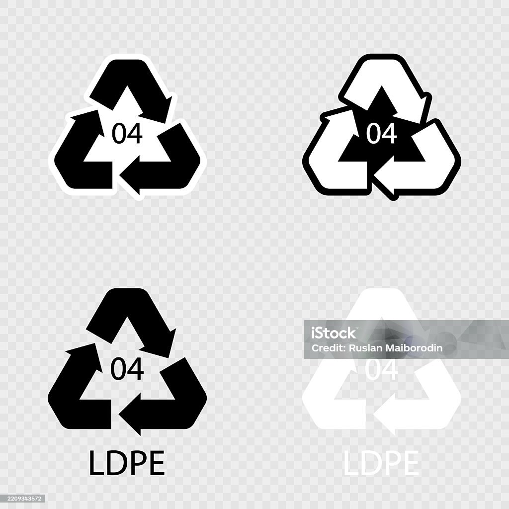 Ldpe Ric Code Ldpe 04 Recycling Code Symbol Plastic Recycling Low Density ...