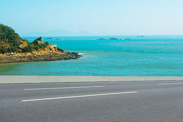 Lake water, seawater, highway background