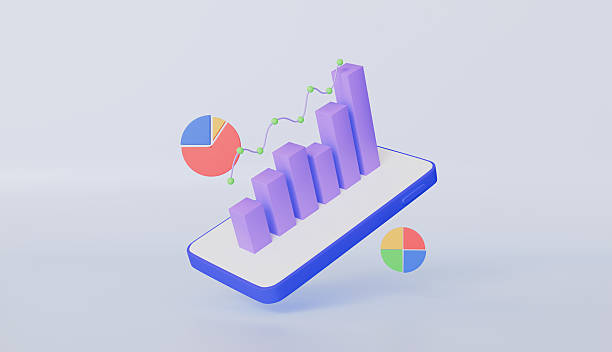 istock Smartphone with stock trading graph, growing strategy chart concept 3d illustration 2209350402