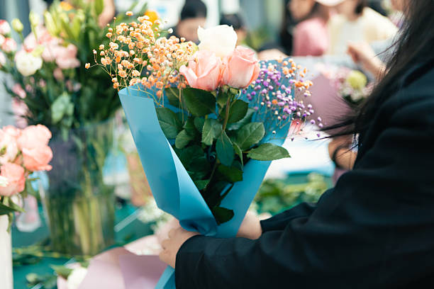 Flower arrangement, packaging, bouquet