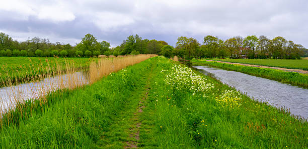 Dyke Between Ditches near Heiloo, Netherlands