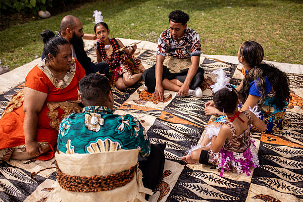 istock Pacific Islander Family in Traditional Attire 2209358727