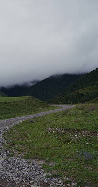 istock Mountain road among the grassy slopes. Vertical video 2209360974