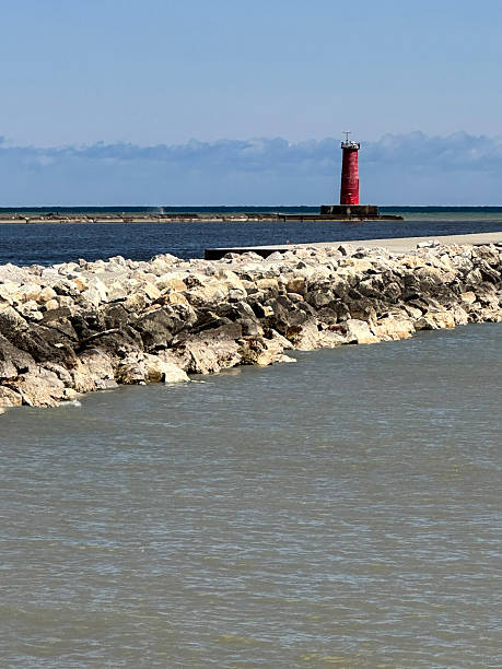 Sheboygan Breakwater Lighthouse located in Sheboygan, Wisconsin