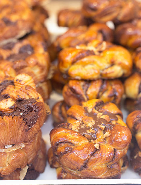 istock Paris, France: Fresh-Baked Chocolate Pastries in a Row 2209369274
