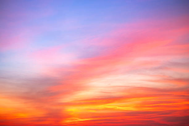 istock Beautiful , luxury soft gradient orange gold clouds and sunlight on the blue sky perfect for the background, take in evening,Twilight, Large size, high definition landscape photo 2209371029