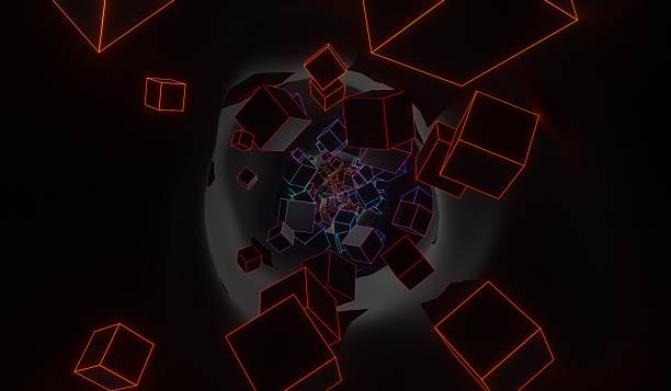 istock Modern abstract background, laser and neon colors. 3D illustration. 2209373499
