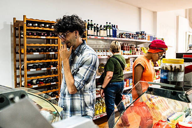 Customer doing shopping on a supermarket
