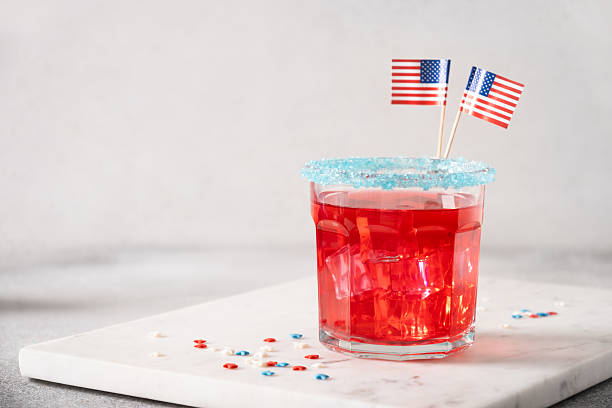 istock Patriotic red pomegranate margarita for July 4th. 2209381673