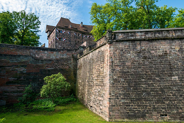 NUREMBERG, GERMANY - JUNE 13, 2019: Old fortifications of Nuremberg