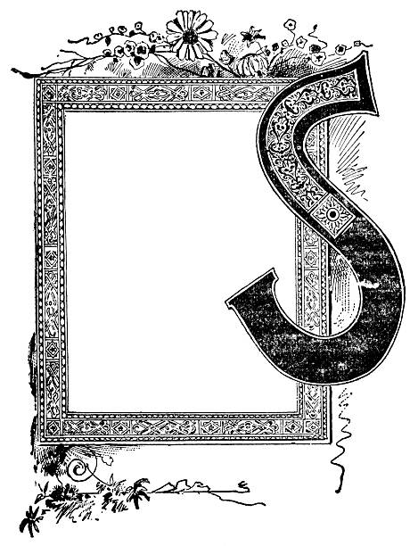 istock Ornate Art Nouveau Initial Capital Letter S - 19th Century 2209391235