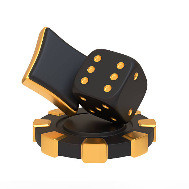 istock Image features 3D casino dice and a poker chip, symbolizing gambling and gaming 2209392025