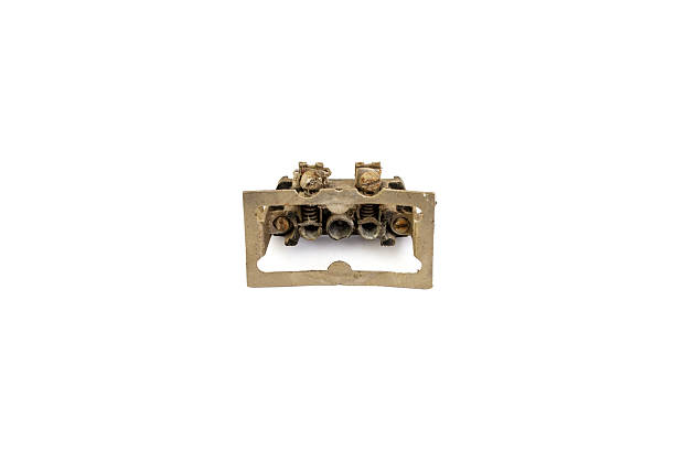istock Stripped vintage electrical outlet isolated on white background 2209393617
