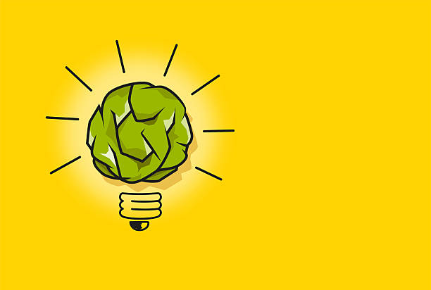 istock Lightbulb made of crumpled paper. Innovation and bright ideas 2209395551
