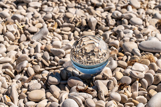 Sea glass. Sea glass beach. Sea of ​​Japan. Vladivostok.