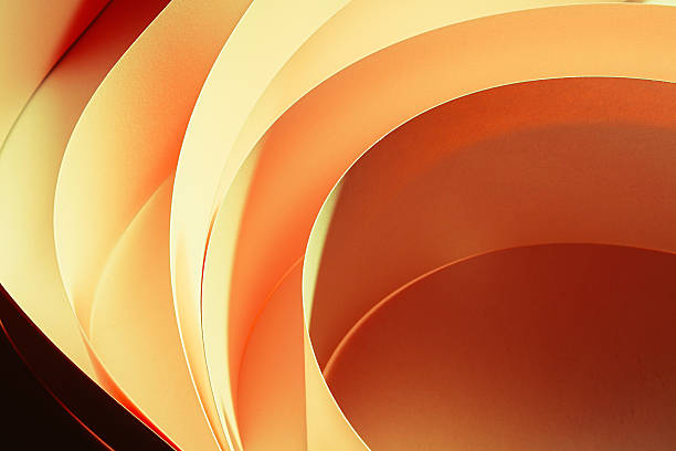 istock Abstract shapes design background from yellow papers. 2209401916